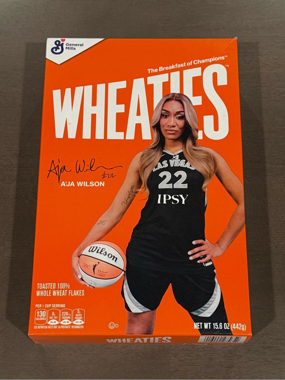 A'ja Wilson Wheaties Cereal Box Las Vegas Aces Limited Edition 2026 15.6oz (New)